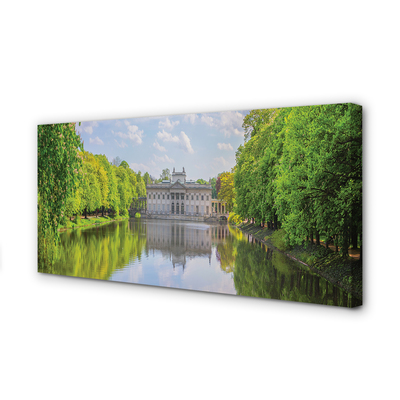 Canvas print Warsaw palace of lake forest