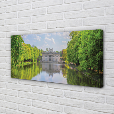 Canvas print Warsaw palace of lake forest