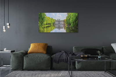 Canvas print Warsaw palace of lake forest