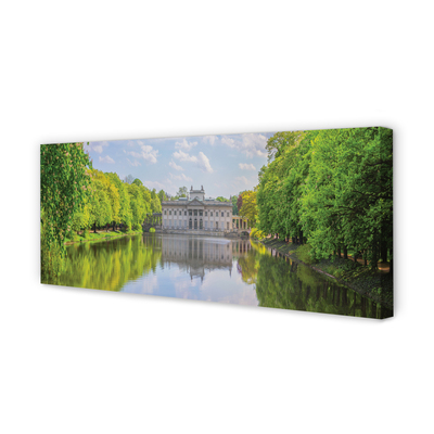 Canvas print Warsaw palace of lake forest