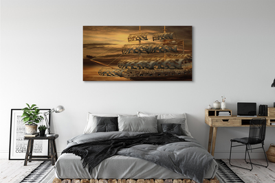 Canvas print Sea of ​​clouds ships