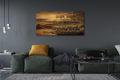 Canvas print Sea of ​​clouds ships