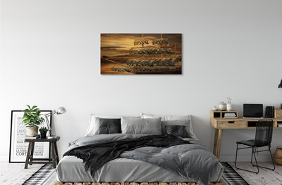 Canvas print Sea of ​​clouds ships