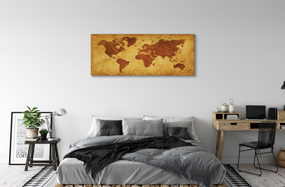 Canvas print The old brown map