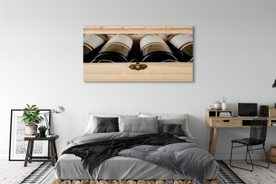 Canvas print Wine bottles in a box
