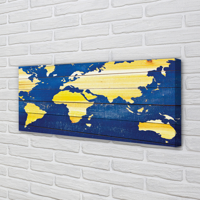 Canvas print Map of blue signs