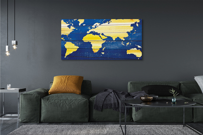 Canvas print Map of blue signs