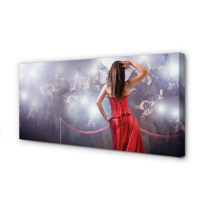 Canvas print People women red dress