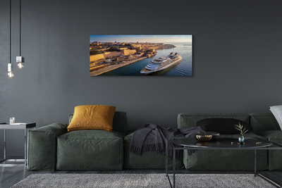 Canvas print The sea of ​​city sky ship