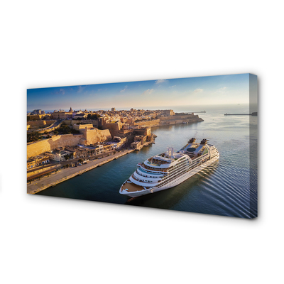 Canvas print The sea of ​​city sky ship