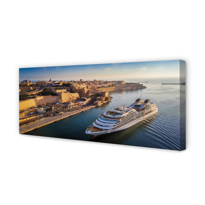 Canvas print The sea of ​​city sky ship