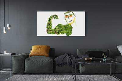 Canvas print Character with vegetables