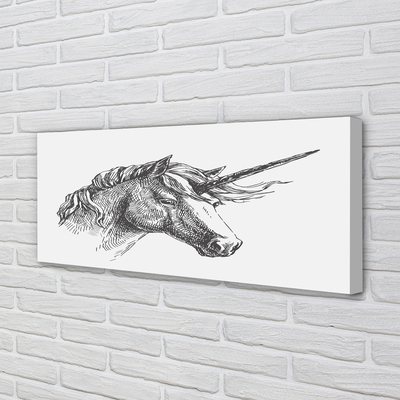 Canvas print Unicorn drawing