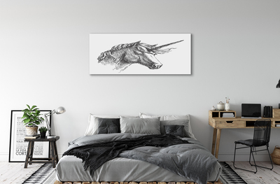 Canvas print Unicorn drawing