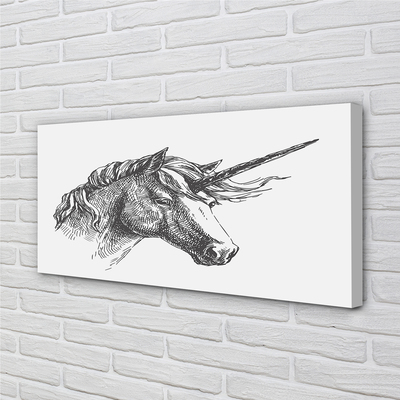 Canvas print Unicorn drawing