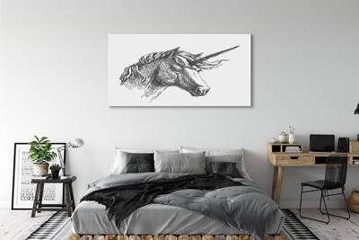 Canvas print Unicorn drawing