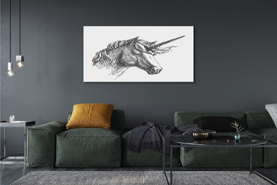 Canvas print Unicorn drawing