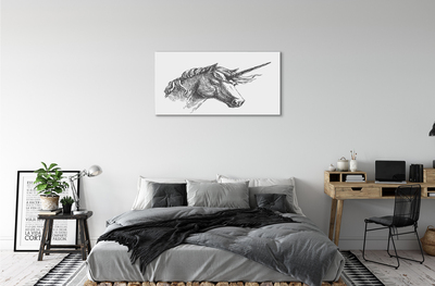 Canvas print Unicorn drawing