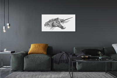 Canvas print Unicorn drawing