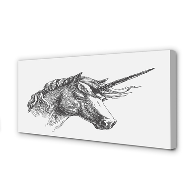 Canvas print Unicorn drawing