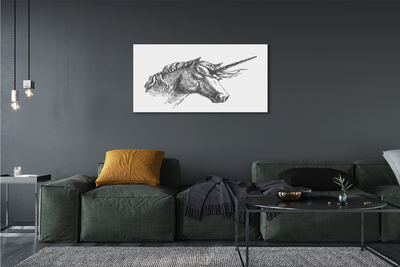 Canvas print Unicorn drawing