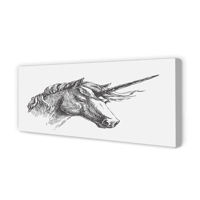 Canvas print Unicorn drawing