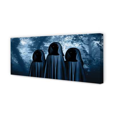 Canvas print Tree forest shocking figures