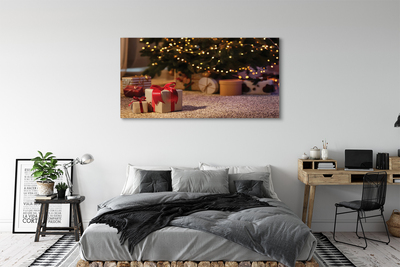 Canvas print Christmas tree gifts