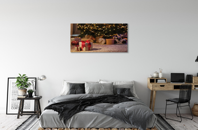 Canvas print Christmas tree gifts