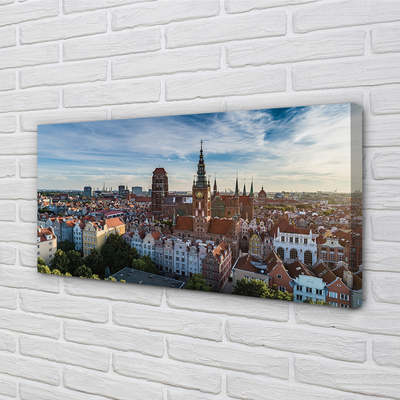 Canvas print Church gdansk panorama
