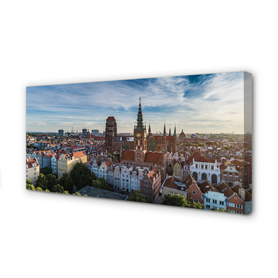 Canvas print Church gdansk panorama