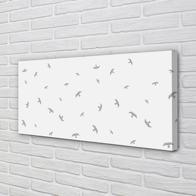 Canvas print Gray birds