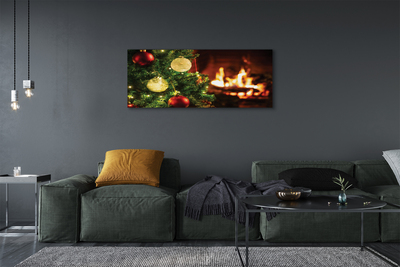 Canvas print Branches fireplace flitter