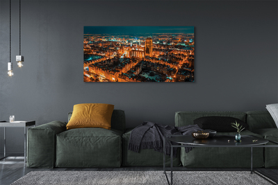 Canvas print Night of the church gdansk panorama