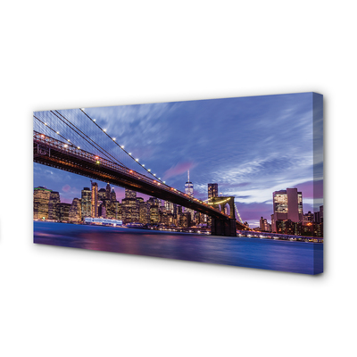 Canvas print Most skyscrapers sunset
