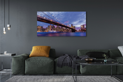 Canvas print Most skyscrapers sunset