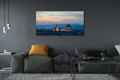 Canvas print Italy cathedral panoramic night