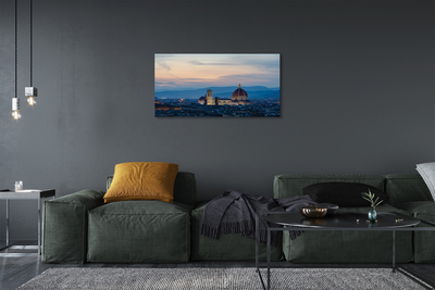 Canvas print Italy cathedral panoramic night