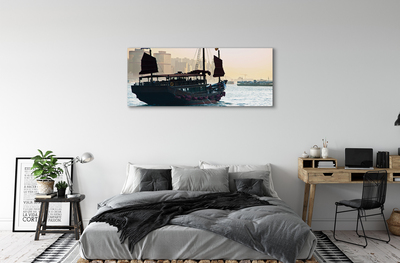 Canvas print The sea of ​​city sky ship