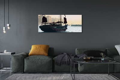 Canvas print The sea of ​​city sky ship