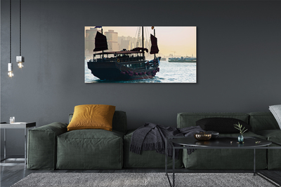 Canvas print The sea of ​​city sky ship