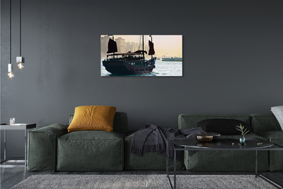 Canvas print The sea of ​​city sky ship