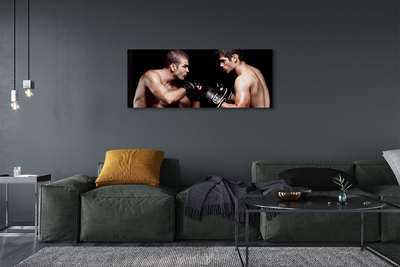 Canvas print People fight gloves