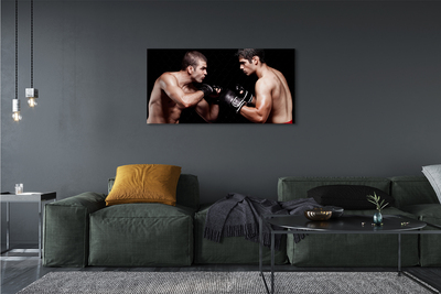 Canvas print People fight gloves
