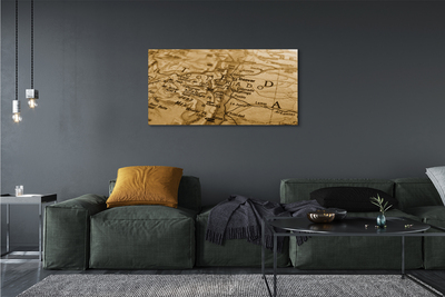 Canvas print Old map