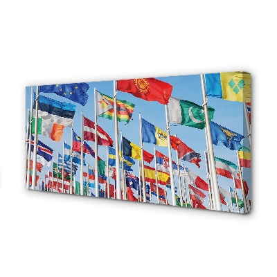 Canvas print Many flags