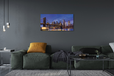 Canvas print Sunset panorama of the sun bridge