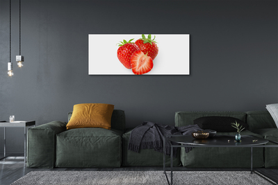 Canvas print Strawberries on white background