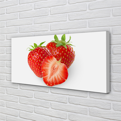 Canvas print Strawberries on white background