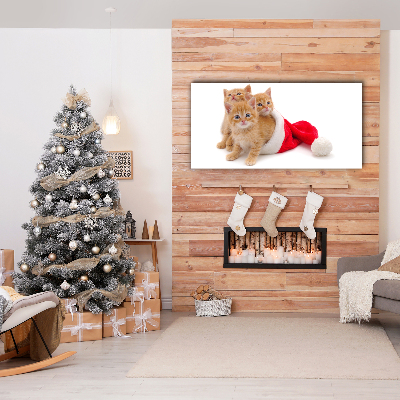 Canvas print Cats Christmas Santa Claus